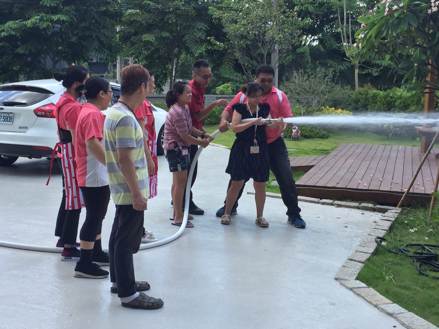 消防栓噴水訓練